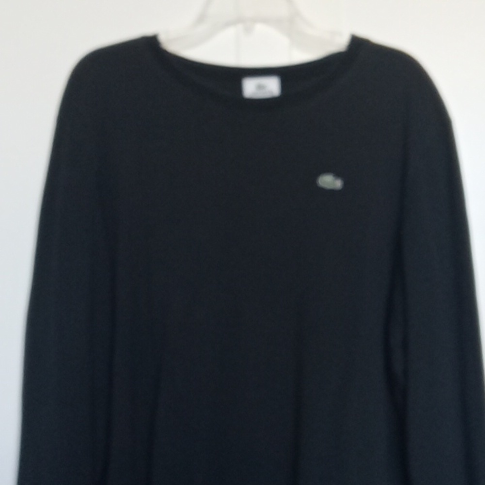 Lacoste Long Sleeve Shirt Size 7 (XXL) black EUC